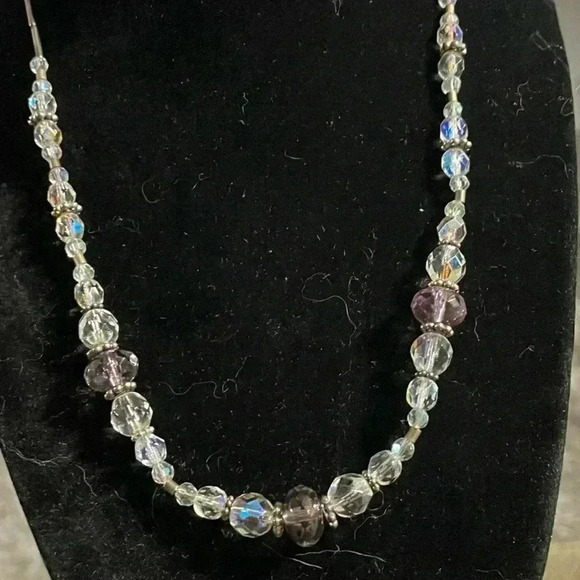 Vintage aurora Borealis crystal necklace - Picture 1 of 6